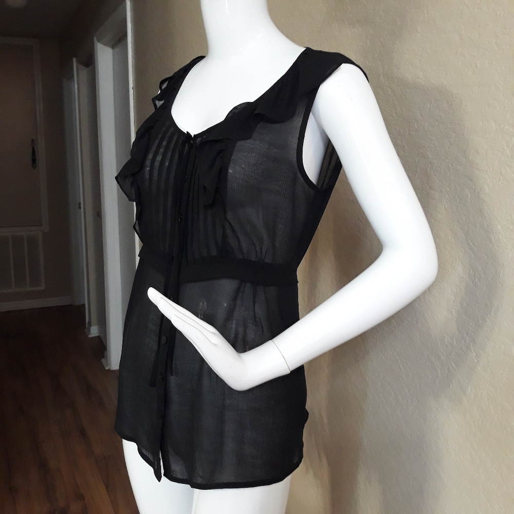 Apostrophe Top sheer black